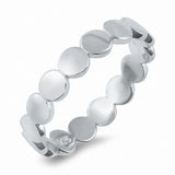 Ball Circles Round 4mm Band Solid 925 Sterling Silver Choose Color