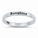 2.5mm Sunshine Band Ring 925 Sterling Silver Choose Color