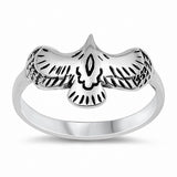 Eagle Band Ring 925 Sterling Silver Choose Color