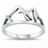 Mountains Band Ring 925 Sterling Silver Choose Color
