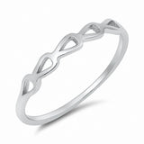 Plain Sideways Design 3mm Band Solid 925 Sterling Silver Choose Color