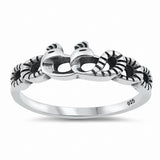 Snakes Band Ring Oxidized Solid 925 Sterling Silver Choose Color