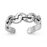 Adjustable Silver Toe Ring Band 925 Sterling Silver (4mm)