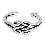 Adjustable Silver Toe Ring Band 925 Sterling Silver (6mm)