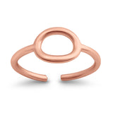Oval Shape Adjustable Toe Band Ring 925 Sterling Silver (7mm)