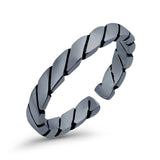 Adjustable Silver Toe Ring Band 925 Sterling Silver For Women (2.5mm)