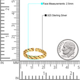 Adjustable Silver Toe Ring Band 925 Sterling Silver For Women (2.5mm)