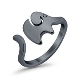 Lucky Elephant Toe Ring Band 925 Sterling Silver (8mm)
