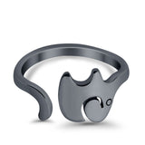 Lucky Elephant Toe Ring Band 925 Sterling Silver (8mm)