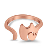 Lucky Elephant Toe Ring Band 925 Sterling Silver (8mm)