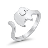 Lucky Elephant Toe Ring Band 925 Sterling Silver (8mm)