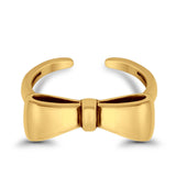 Bow Toe Band Ring Adjustable 925 Sterling Silver (5mm)