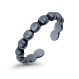 Beads Toe Ring Adjustable Band 925 Sterling Silver (3mm)