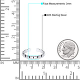 Beads Toe Ring Adjustable Band 925 Sterling Silver (3mm)