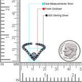 V-Shape Toe Ring Adjustable Band 925 Sterling Silver (8mm)