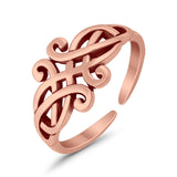 Celtic Toe Ring Band 925 Silver Sterling For Womens (8.5mm)