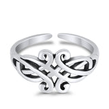 Celtic Toe Ring Band 925 Silver Sterling For Womens (8.5mm)