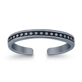 Bali Toe Ring  Adjustable Band 925 Sterling Silver (3mm)