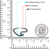 Wave Curve Toe Ring Adjustable Band 925 Sterling Silver (5.5mm)