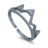 Mountain Range Rings for Women Adjustable Toe 925 Sterling Silver (7mm)