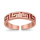 Aztec Adjustable Toe Ring Finish Oxidized 925 Sterling Silver (4mm)