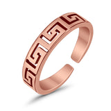 Aztec Adjustable Toe Ring Finish Oxidized 925 Sterling Silver (4mm)