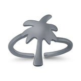 Adjustable Palm Tree Toe Ring 925 Sterling Silver (15mm)