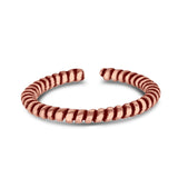 Rope Band Adjustable Toe Ring 925 Sterling Silver (2mm)