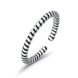 Rope Band Adjustable Toe Ring 925 Sterling Silver (2mm)