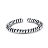 Rope Band Adjustable Toe Ring 925 Sterling Silver (2mm)