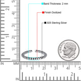 Rope Band Adjustable Toe Ring 925 Sterling Silver (2mm)