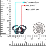 Wings Toe Ring Adjustable Band 925 Sterling Silver (10mm)
