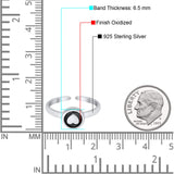 Adjustable Hearts Toe Ring Band 925 Sterling Silver for Women (6.5mm)