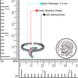 Celtic Crescent Moon Toe Ring Band 925 Sterling Silver (7.5mm)