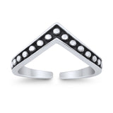 V-Shape Toe Ring Band 925 Silver Sterling For Womens (5.5mm)