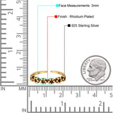 Adjustable Band Flowers Toe Ring 925 Sterling Silver (3mm)