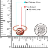 Adjustable Mountain Toe Ring 925 Sterling Silver (10mm)