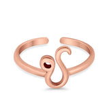 Leo Zodiac Sign Toe Ring Adjustable Band 925 Sterling Silver (9mm)