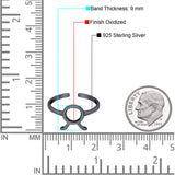 Taurus Zodiac Sign Toe Ring Adjustable Band 925 Sterling Silver (9mm)