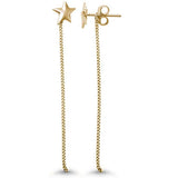 Star Drop Dangle Celestial Earrings Box Chain 925 Sterling Silver Choose Color