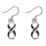 31mm Infinity Dangle Earring 925 Sterling Silver Crisscross Infinity Drop fish hook Earrings Choose Color - Blue Apple Jewelry