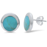 11mm Half Ball Earring Button Moon Stud Earrings 925 Sterling Silver Choose Color - Blue Apple Jewelry