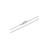1MM 020 Rhodium Plated Snake Chain .925 Sterling Silver "16-24"