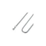 1MM 020 Rhodium Plated Snake Chain .925 Sterling Silver "16-24"