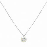 Spiral Necklace Pendant Lab Created Opal 925 Sterling Silver Swirl