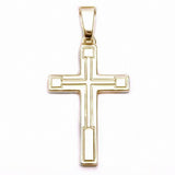 Curved Cross Pendant 925 Sterling Silver