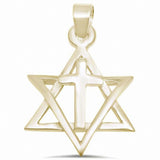 Plain Star of David Cross Pendant Charm 925 Sterling Silver Choose Color