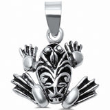 Frog Pendant Charm 925 Sterling Silver Choose Color