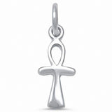 Ankh Cross Pendant Simple Plain 925 Sterling Silver Choose Color