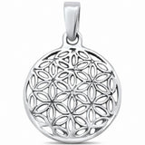 Modern Filigree Pendant 925 Sterling Silver Choose color